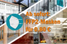 Verkauf von FFP2-Masken in allen Mensen und Cafeterien